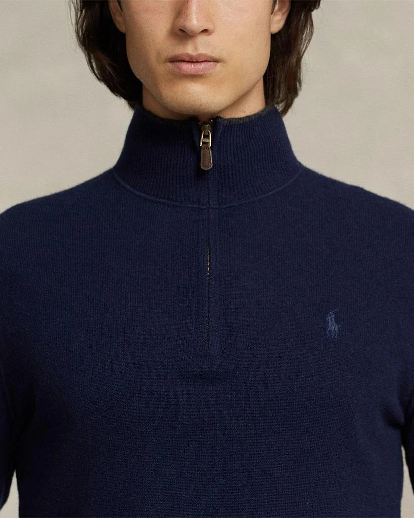 Ralph Lauren Cashmere Regular Fit Quarter Zip Mock Neck Sweater - Exclusive 4