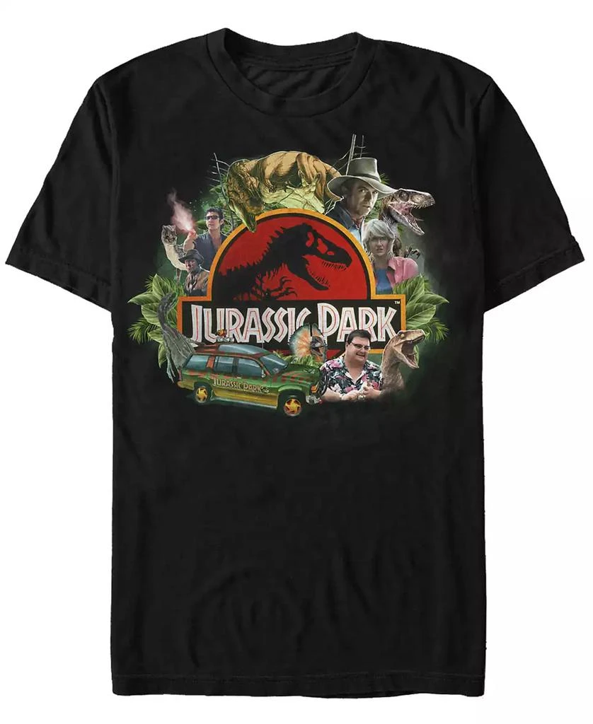 Jurassic Park Jurassic Park Men's Group Collage Short Sleeve T-Shirt 1