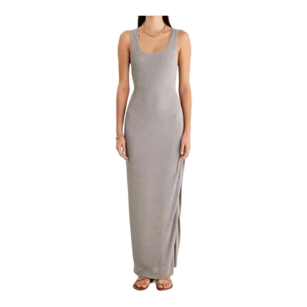strapless open back dress Reversible Cut Out Midi Dress in Black Rib main image 0