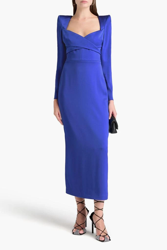 Alex Perry Linden wrap-effect satin-crepe midi dress 2