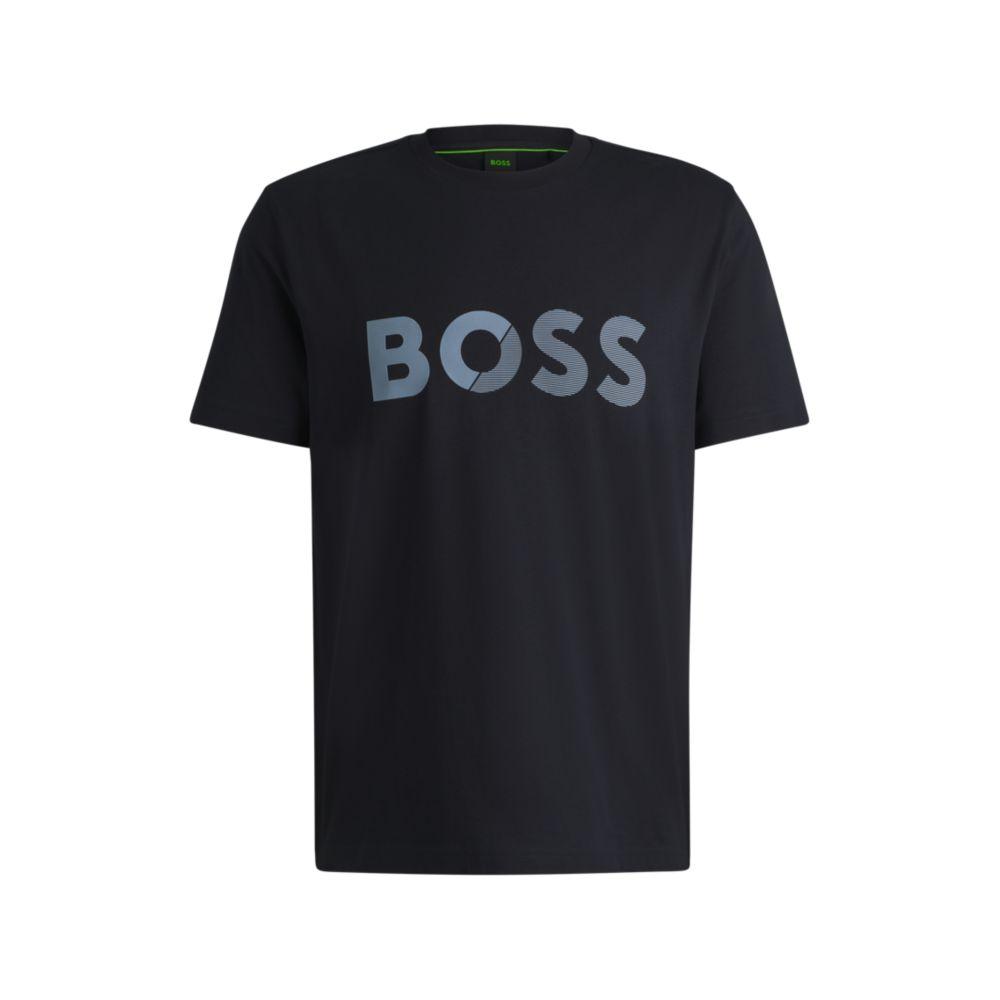 Hugo Boss Cotton-jersey T-shirt with large logo