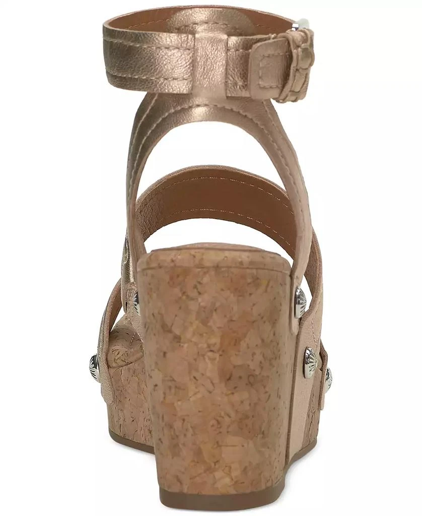 Lucky Brand Women's Valintina Strappy Platform Wedge Sandals 3