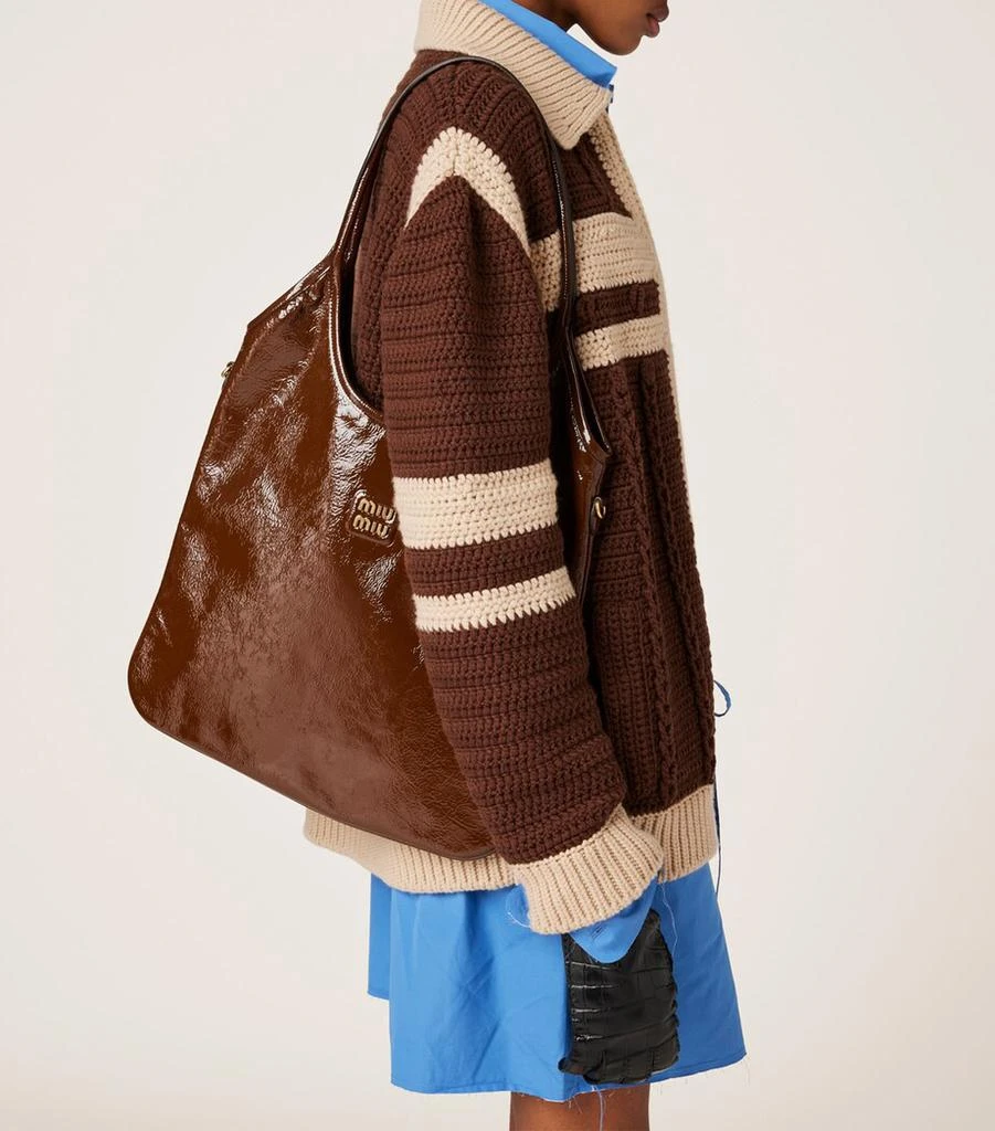 Miu Miu Patent Naplak Leather Ivy Tote Bag 5