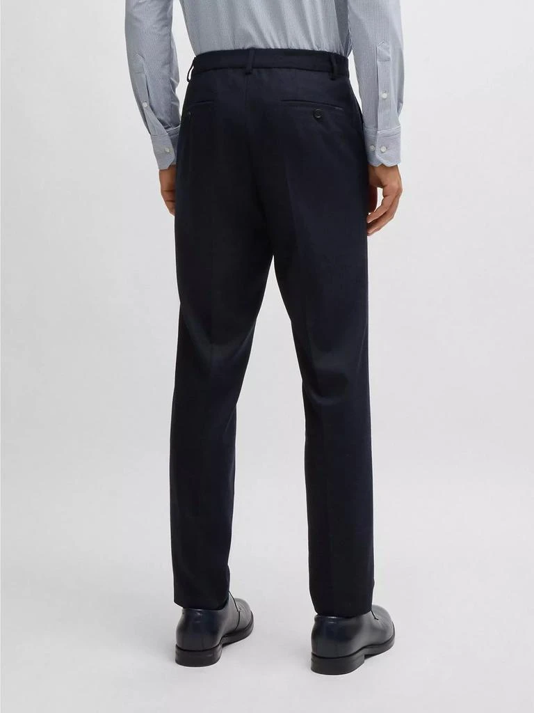 Hugo Boss Slim Fit Trousers in Stretch Flannel 4