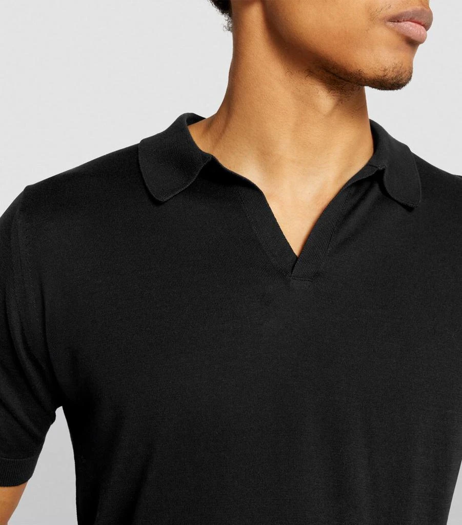 John Smedley Merino Wool Polo Shirt 6