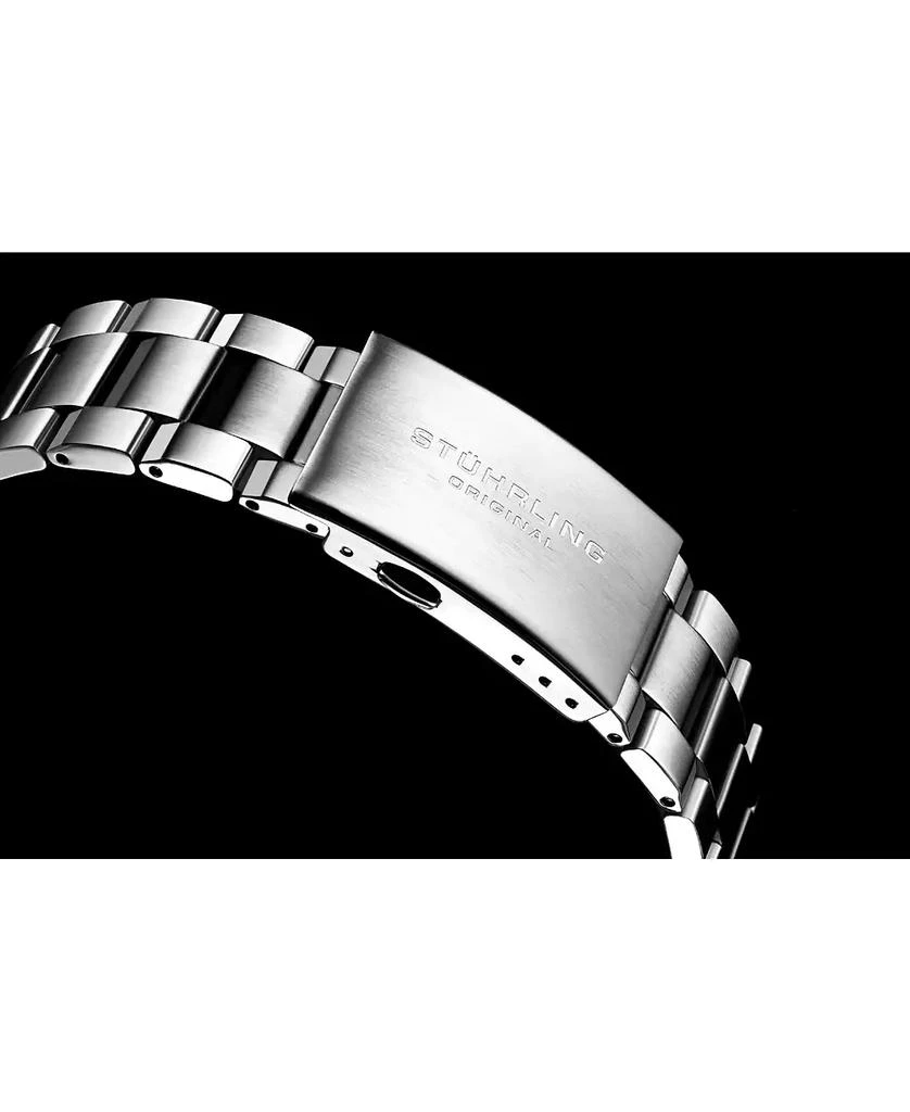 Stuhrling Men s Astral Diver 44mm Swiss Automatic Watch, Blue Dial, Stainless Steel Bracelet, Rotating Bezel, 200M Water Resistant 4