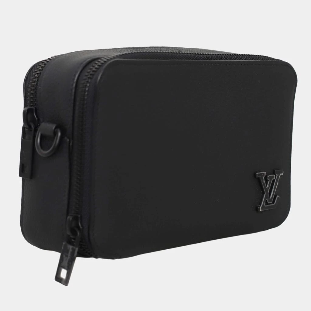 Louis Vuitton Louis Vuitton Black Leather Aerogram Alpha Wearable Wallet 3