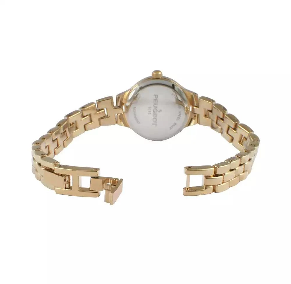 Peugeot Women's Small Face Gold-Tone Link Watch with Gold-Tone Metal Bracelet 5