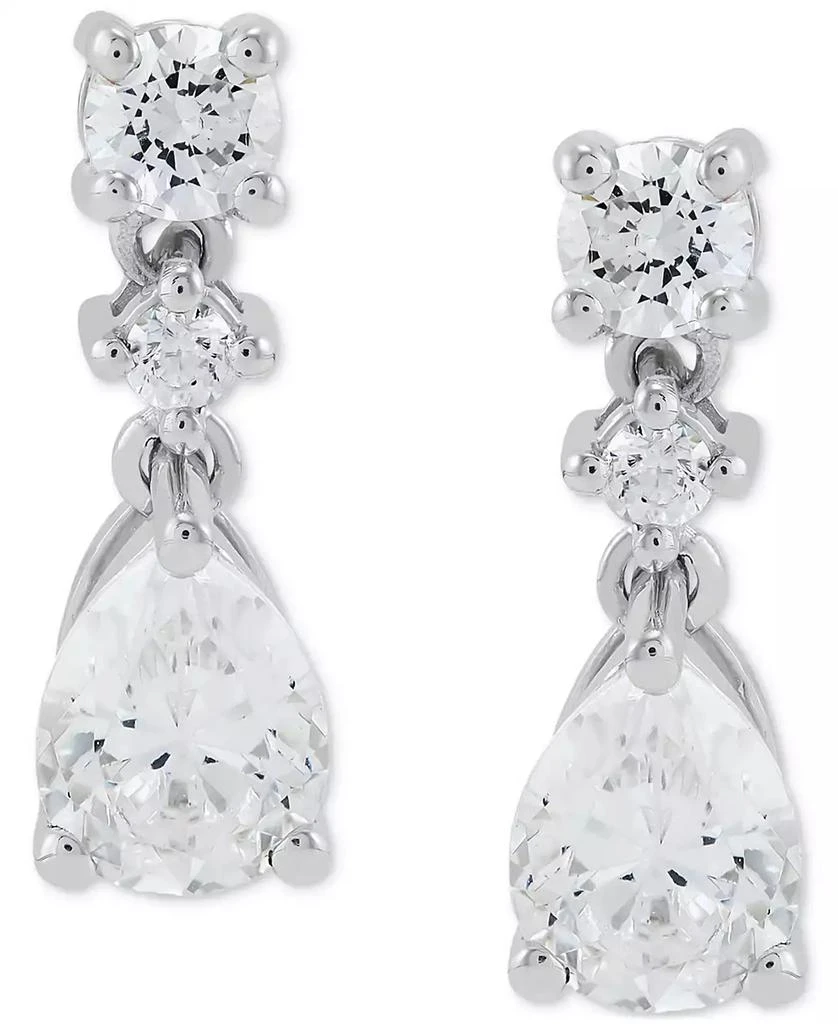 Grown With Love Lab Grown Diamond Pear & Round Drop Earrings (2 ct. t.w.) in 14k White Gold 3