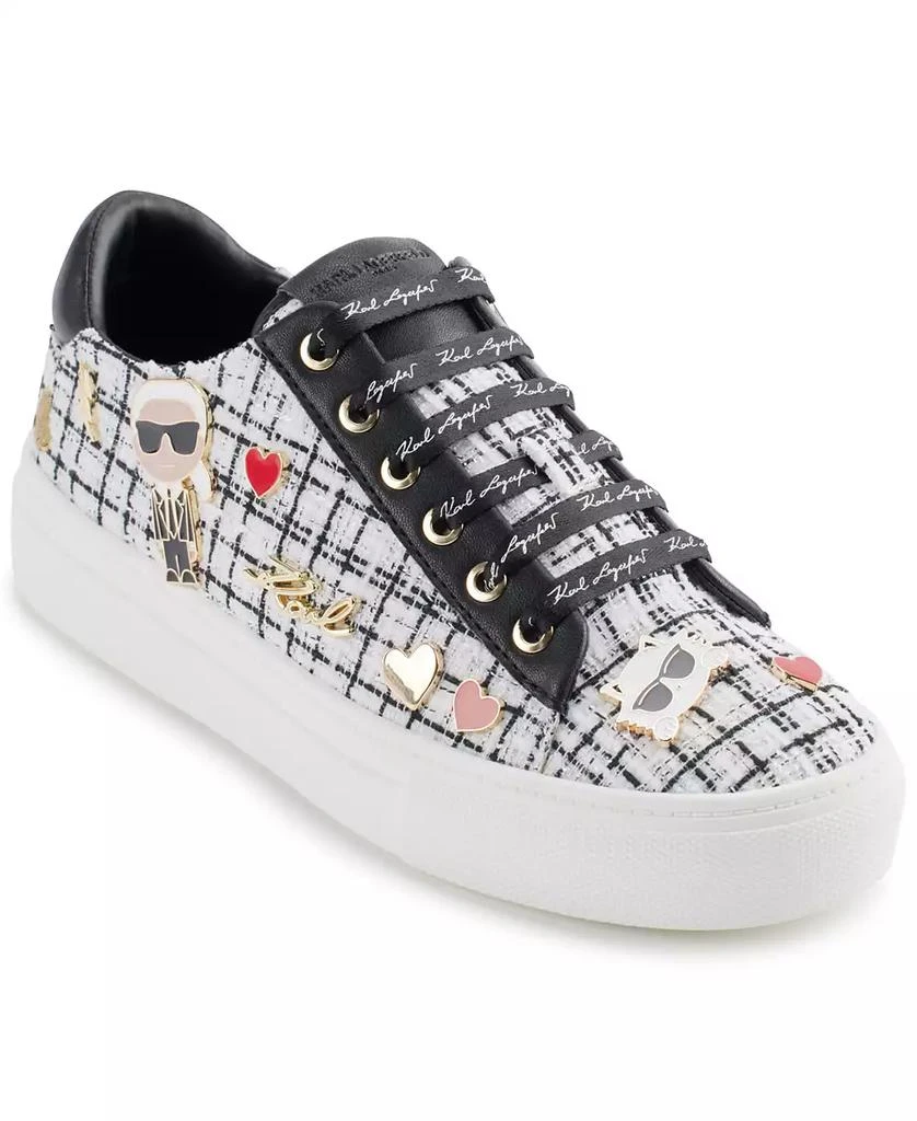 Karl Lagerfeld Paris Cate Pins Lace-Up Platform Sneakers 1