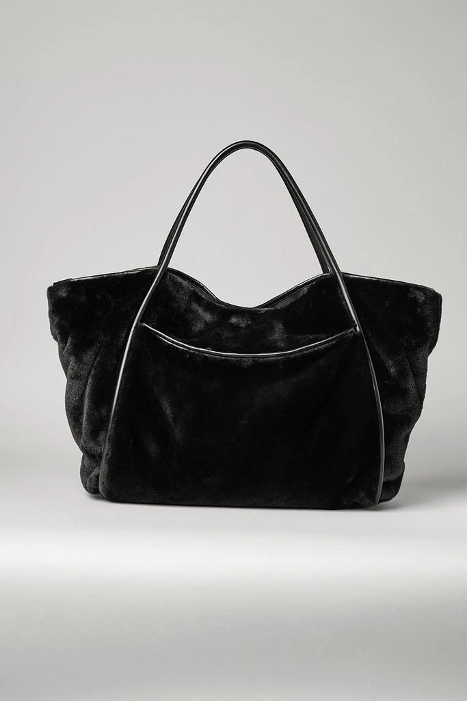 Alo Faux Fur Tote Bag - Black 3