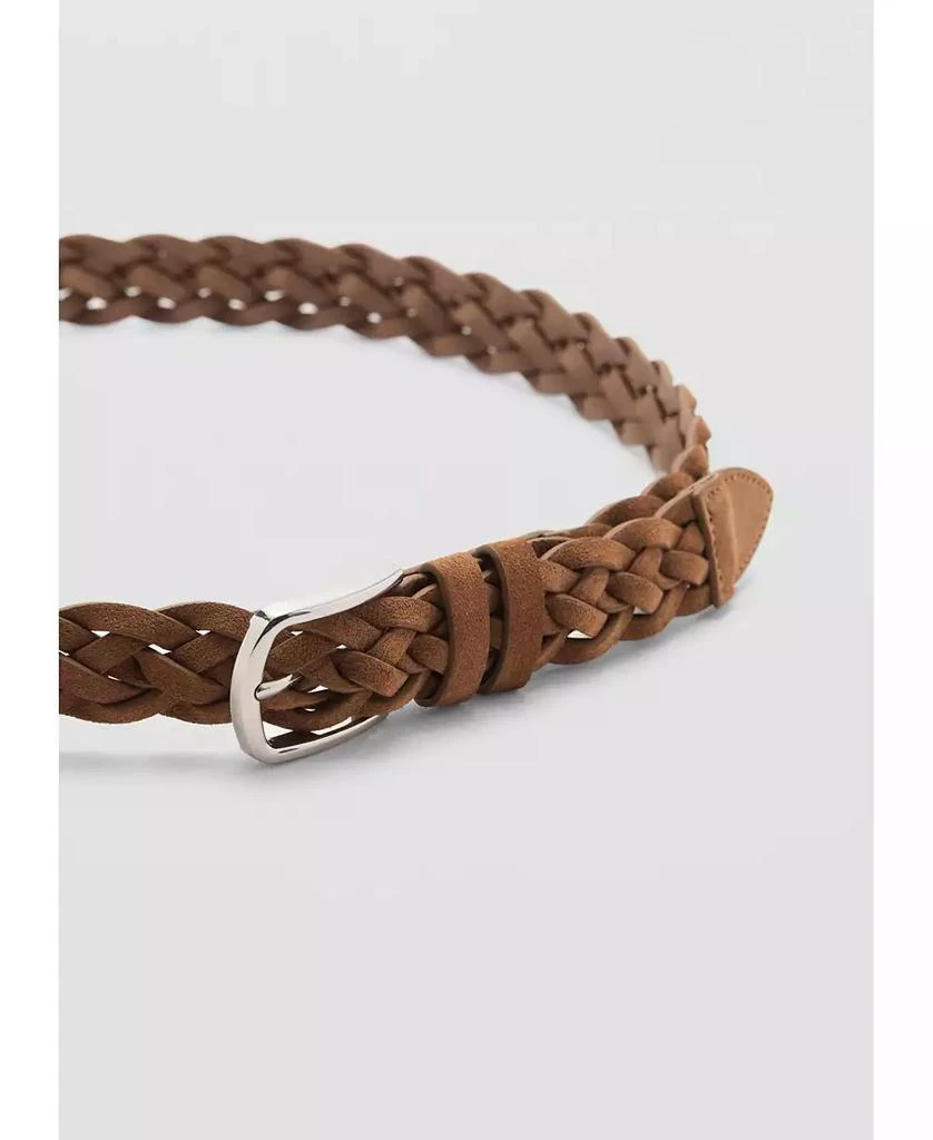 Mango Men's Braided Suede Belt 1