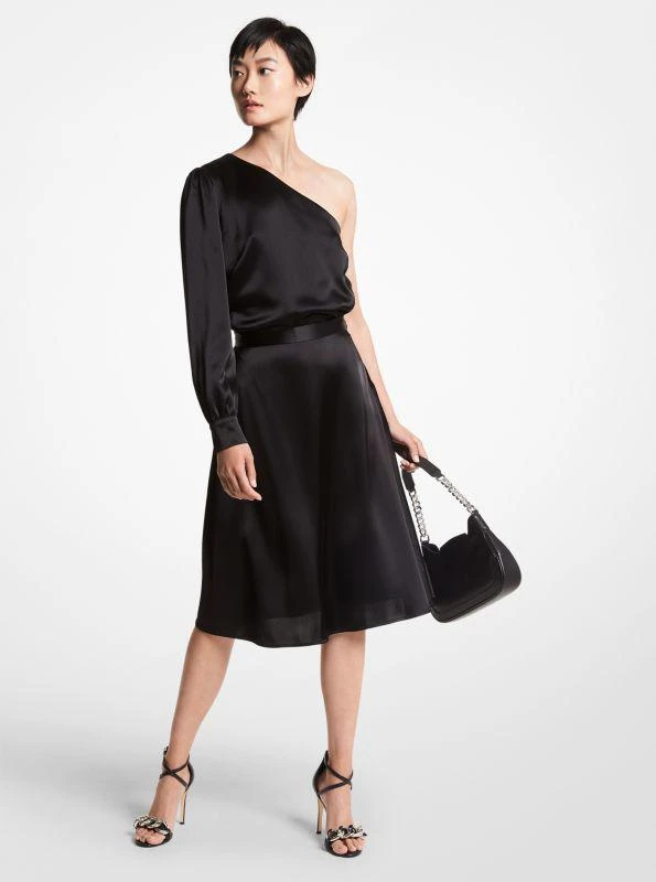 Michael Kors Satin One-Shoulder Top 3