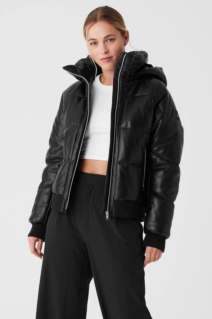 Alo Faux Leather Boss Puffer - Black 1