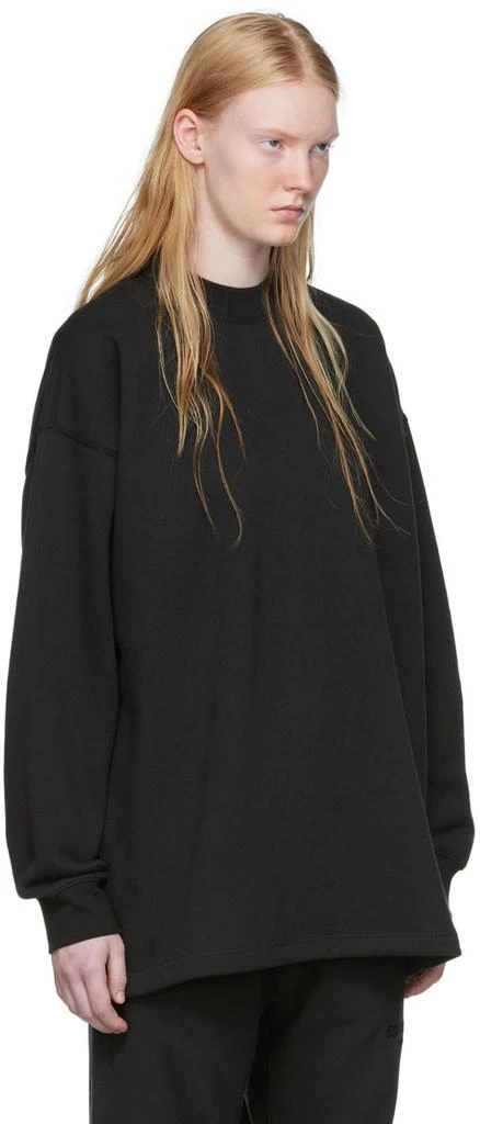 Essentials Black Relaxed Sweatshirt 2