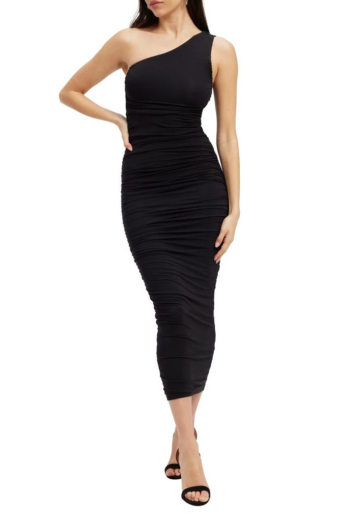 Ruched One-Shoulder Chiffon Midi Dress  On Sale Now with Up to 78% Off |  Discover Exclusive Deals & Savings at BeyondStyle  Authentic Good American  women|regular & plus size|dress|dresses|clothing|female with Limited-Time