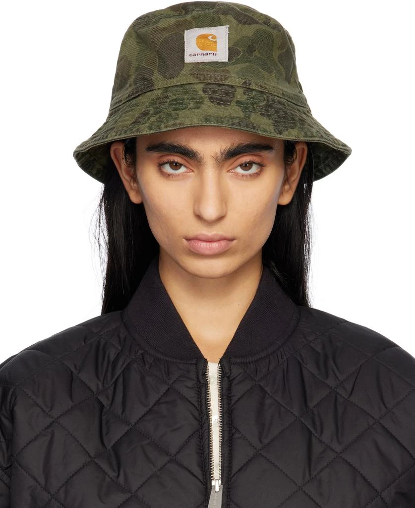 Carhartt WIP Green Duck Camo Bucket Hat 1