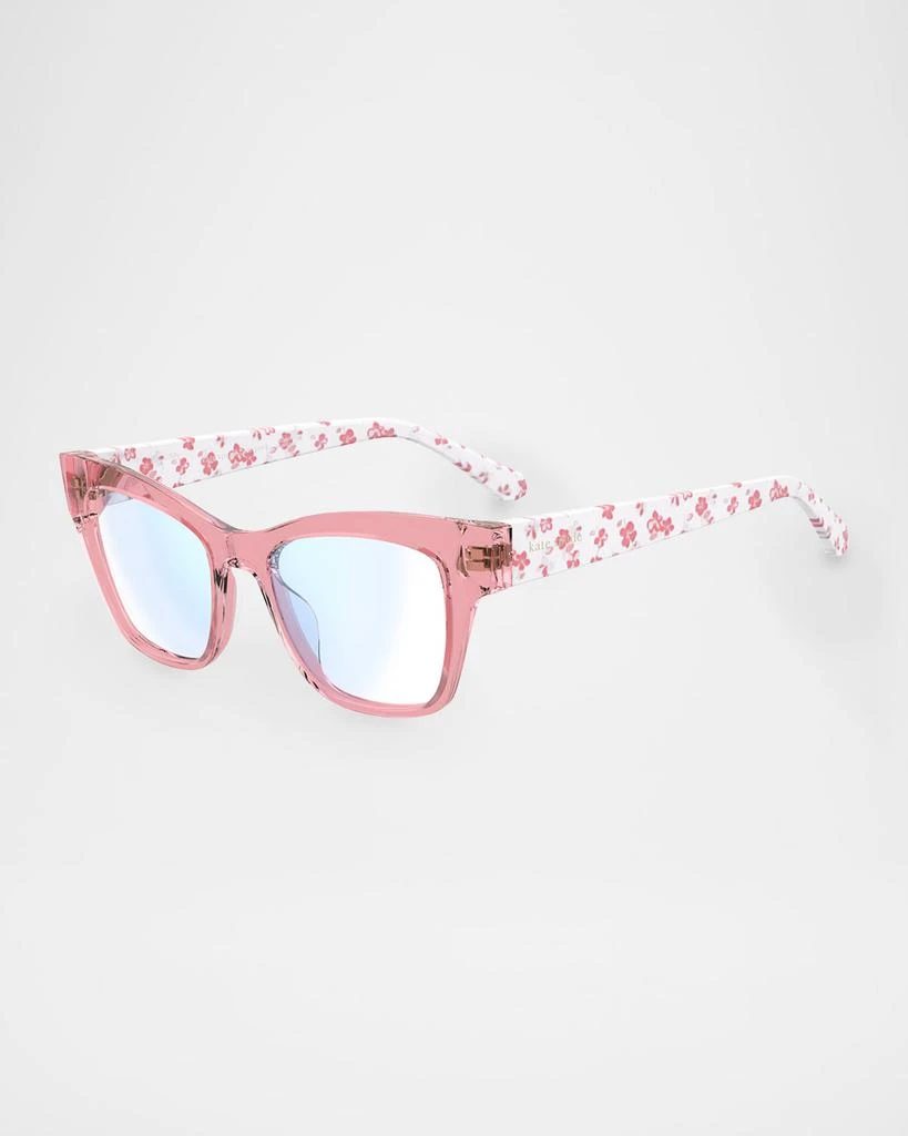 Kate Spade myno cat eye blue block reading glasses, 2.0 strength 1