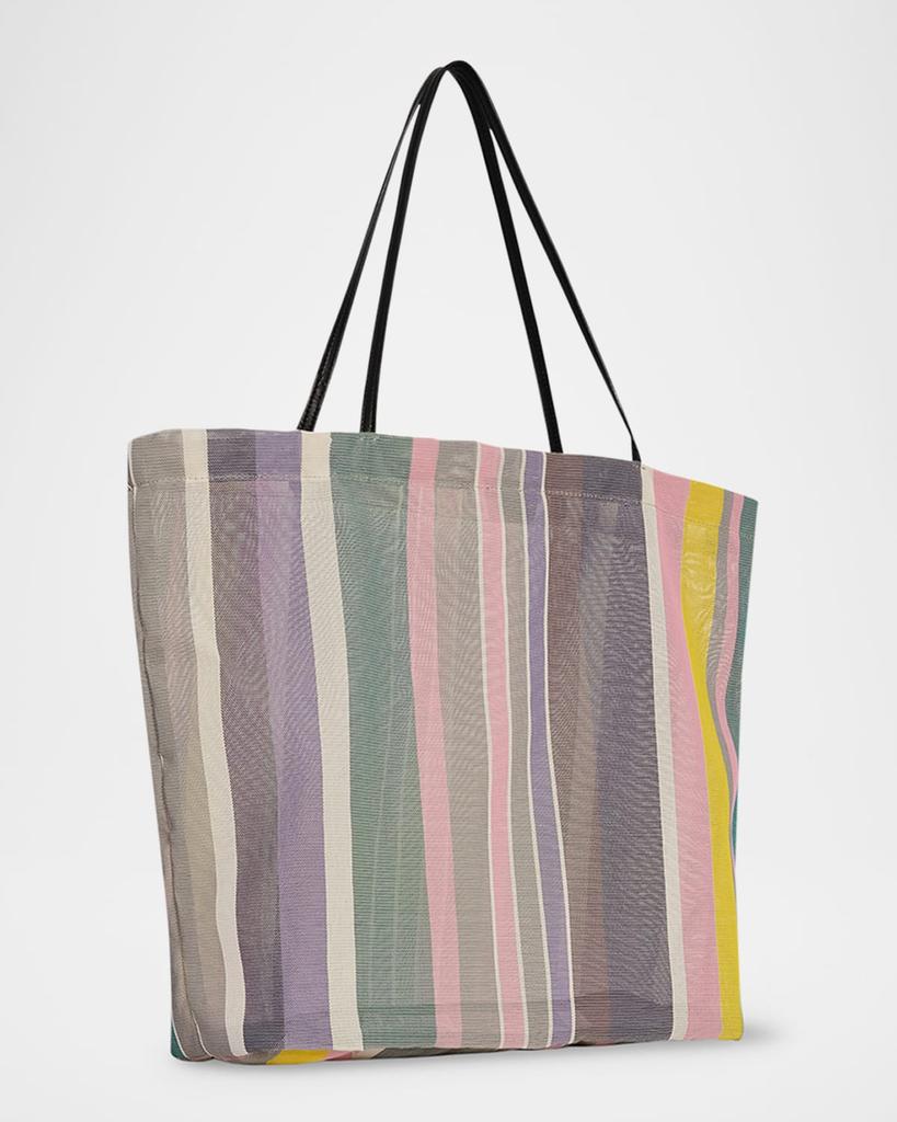 Shop Barn Tote Bag in Striped Mesh on Sale at BeyondStyle