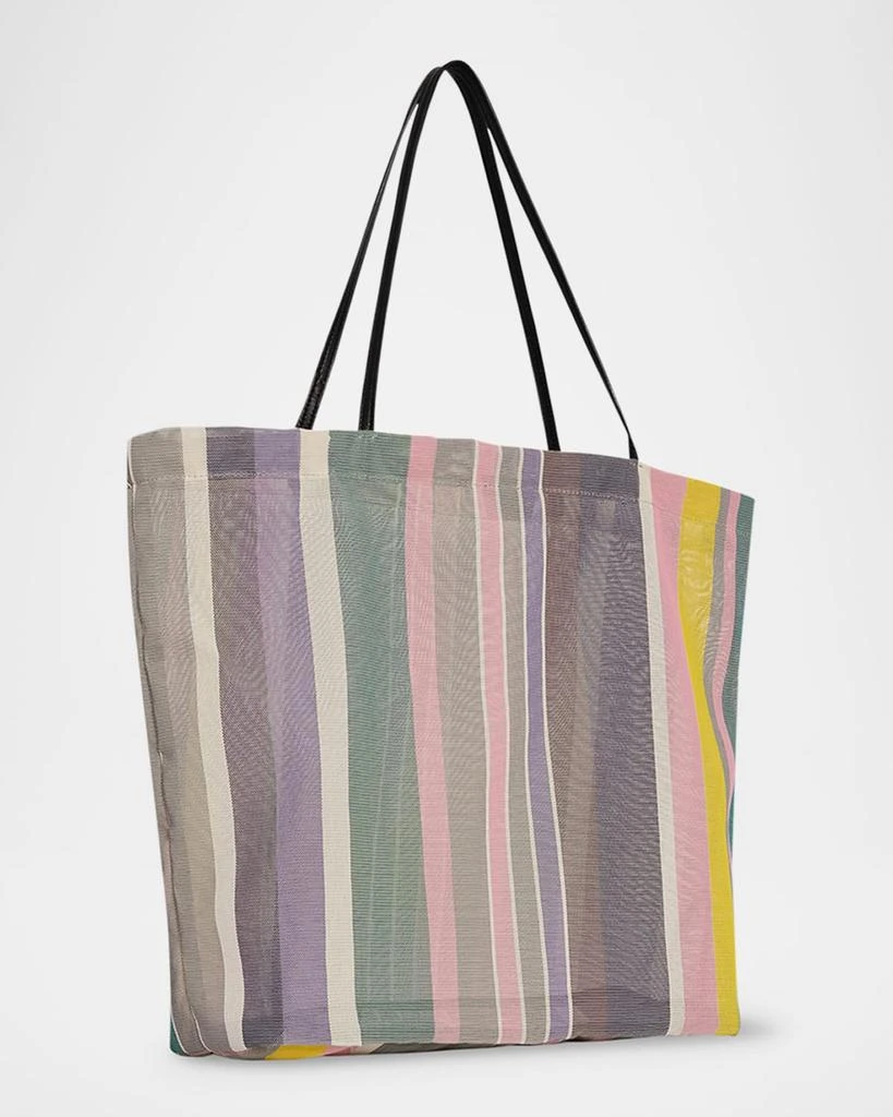 The Row Barn Tote Bag in Striped Mesh 2