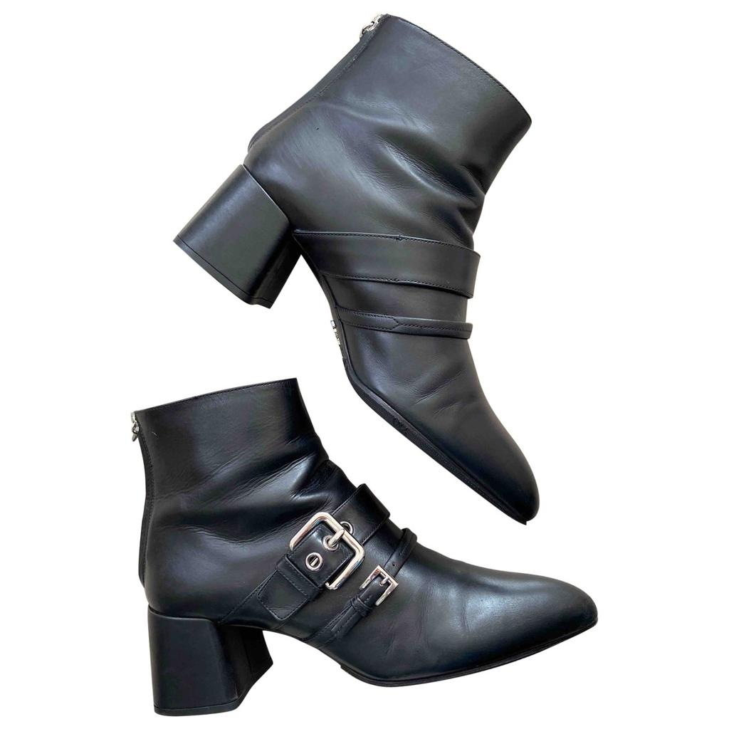 Prada Prada Block Combat leather western boots