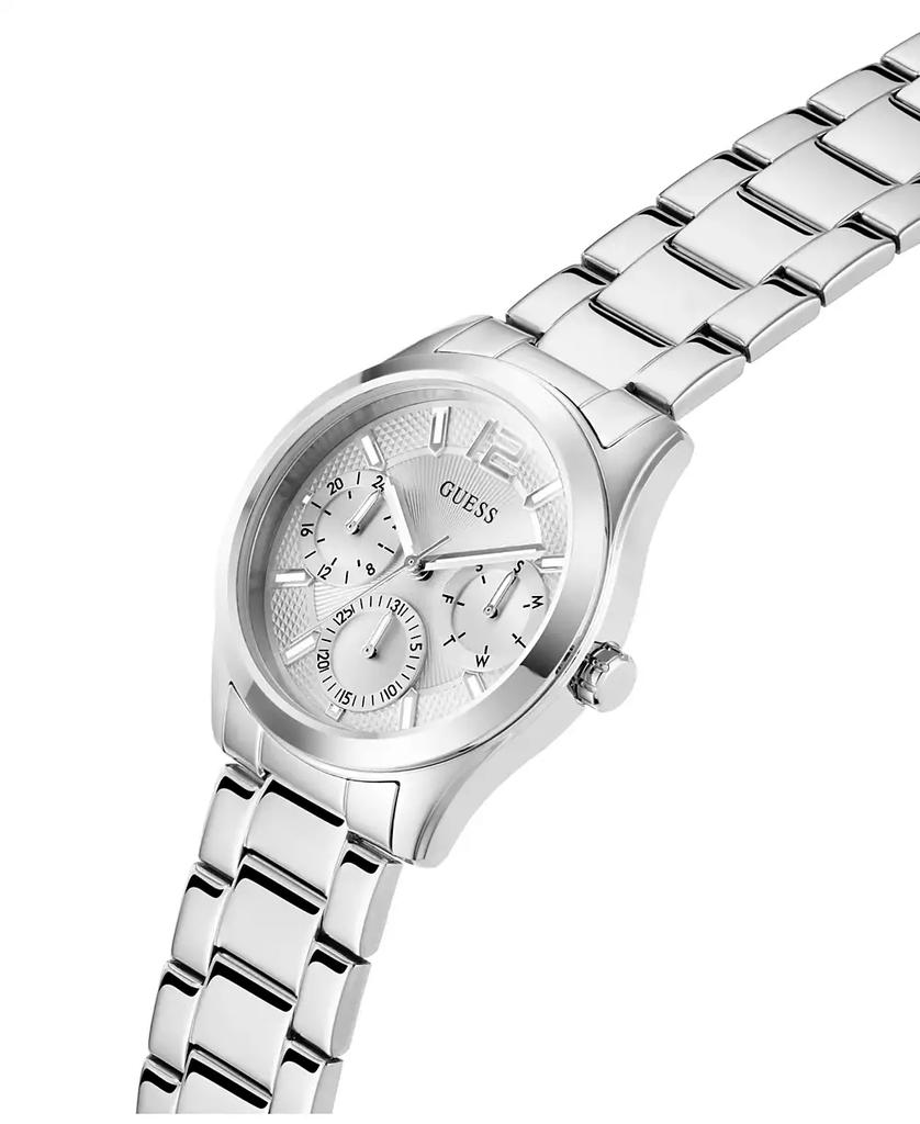 GUESS Ladies 38mm Watch - White Strap White Dial Two-Tone Case