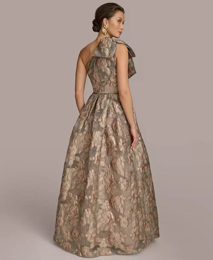 Donna Karan Women's Metallic Jacquard One-Shoulder Ball Gown 2