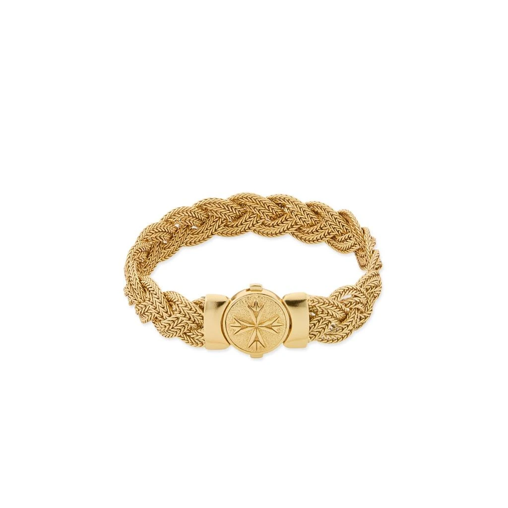 Emanuele Bicocchi Emanuele Bicocchi Large Diamond-Cut Flat Braided Bracelet 1