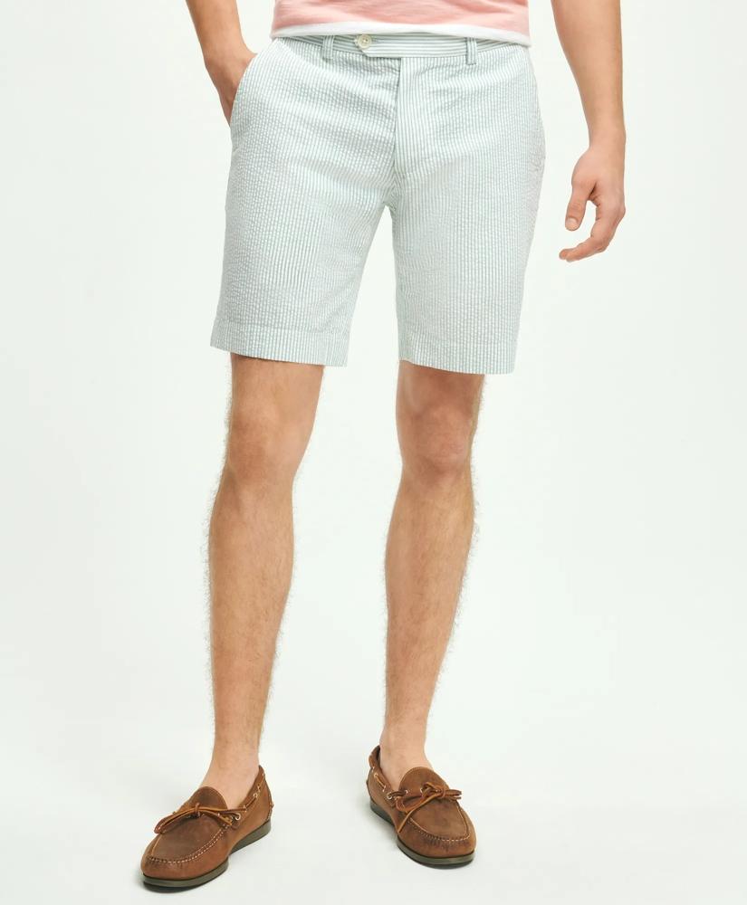 Brooks Brothers Washed Stretch Cotton Seersucker Shorts