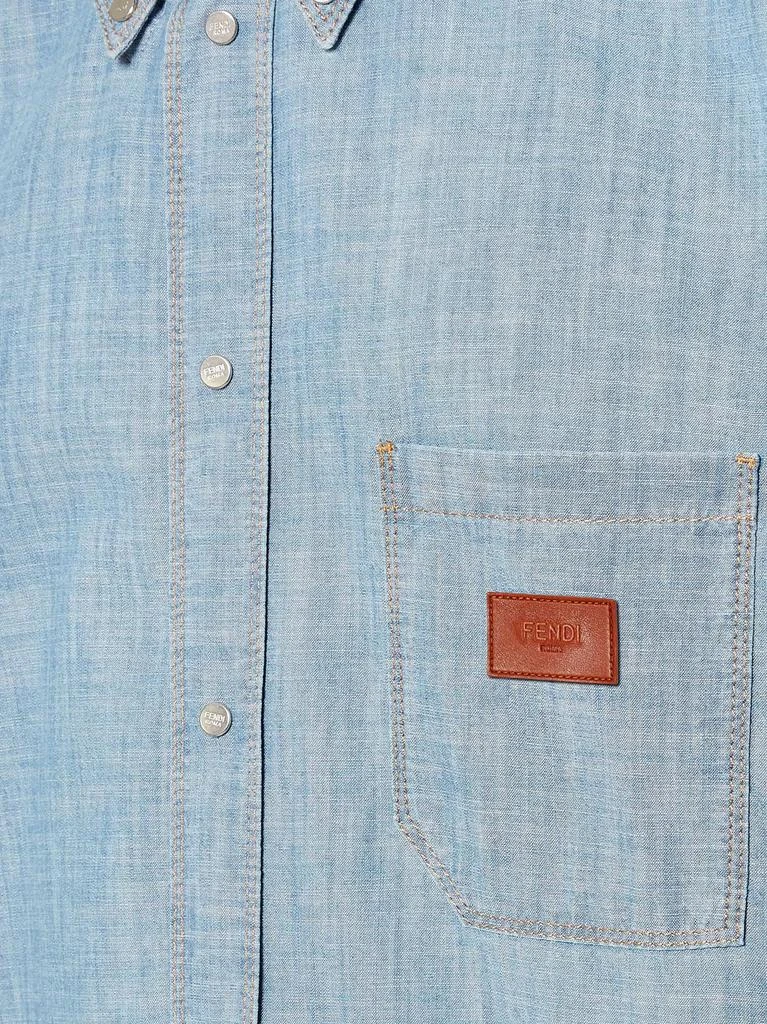 Fendi Cotton shirt with denim effect 3