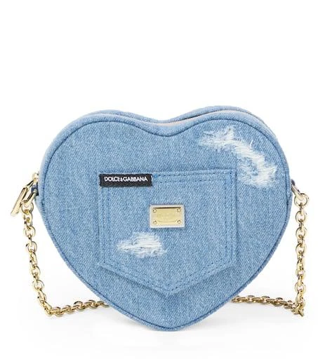 Dolce & Gabbana Heart leather-trimmed denim tote bag 1