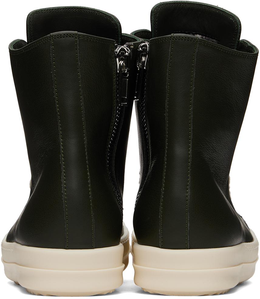 Rick Owens Green Porterville Jumbolaced Sneakers