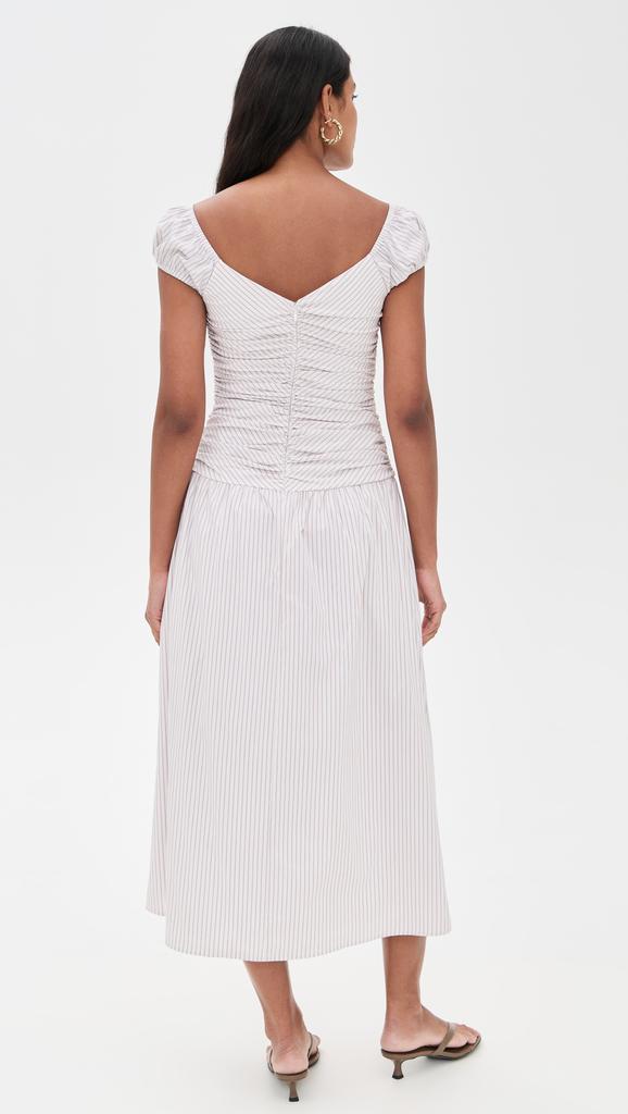 Wayf Ruched Waist Midi Dress