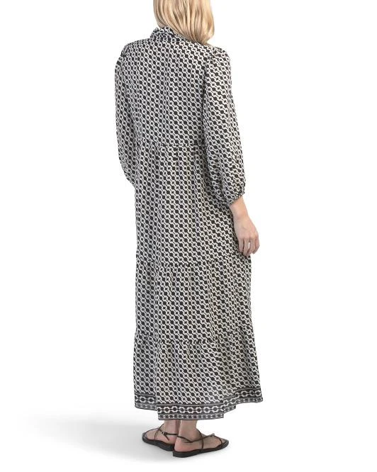 Three-quarter Sleeve Collar Button Front Tiered Midi Dress On Sale Now with Up to 60% Off | Discover Exclusive Deals & Savings at BeyondStyle Authentic Max Studio midi dresses|dresses|women|casual dresses|clothing Three-quarter Sleeve Collar Button Front Tiered Midi Dress On Sale Now with Up to 60% Off | Discover Exclusive Deals & Savings at BeyondStyle Authentic Max Studio midi dresses|dresses|women|casual dresses|clothing