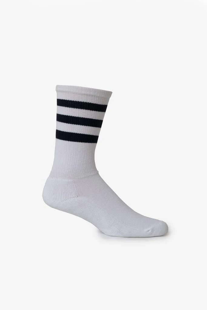 Los Angeles Apparel CALFSOCK - Unisex 3-Stripe Calf Sock 60