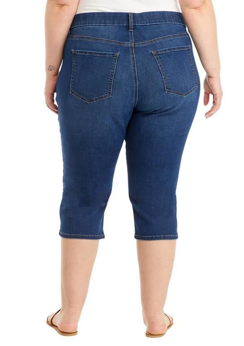 Kim Rogers® Rogers Plus Size Pull On Denim Capri Pants 2