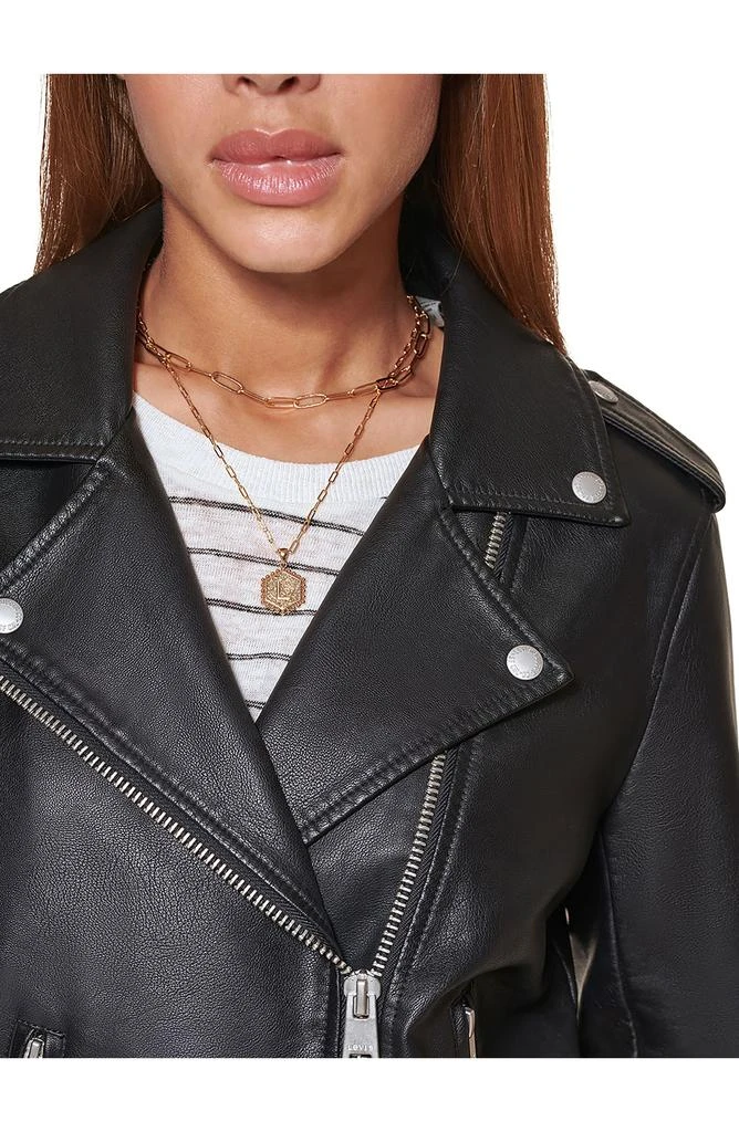 Levi's Faux Leather Fashion Belted Moto Jacket 3