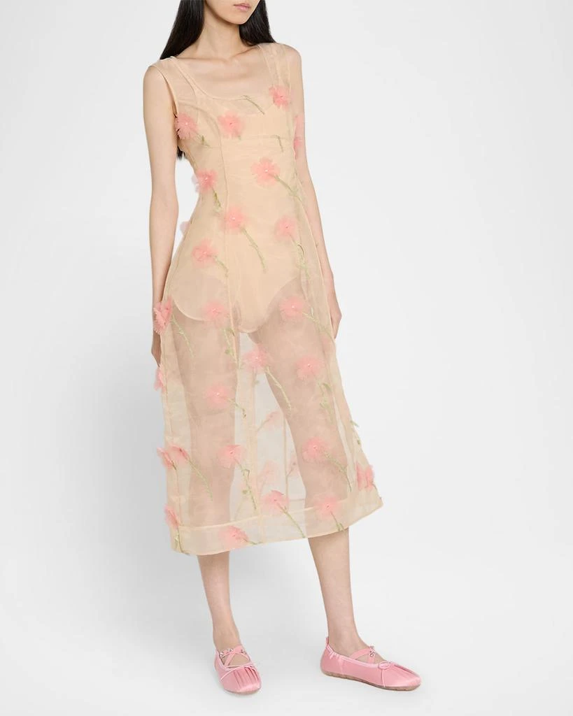 Balconette Bust Sheer Midi Dress  On Sale Now with Up to 56% Off |  Discover Exclusive Deals & Savings at BeyondStyle  Authentic Simone Rocha  women|dresses|Women|women's clothing with Limited-Time Discounts, Free