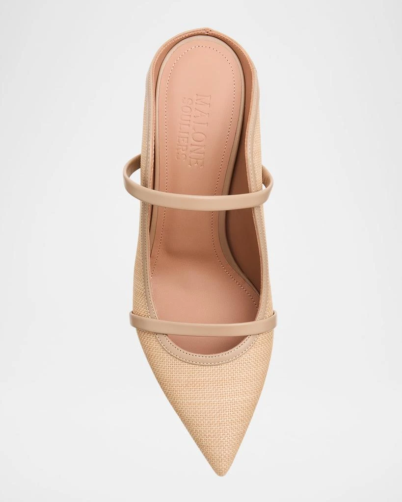 Malone Souliers Maureen Raffia Dual-Band Mule Pumps 5