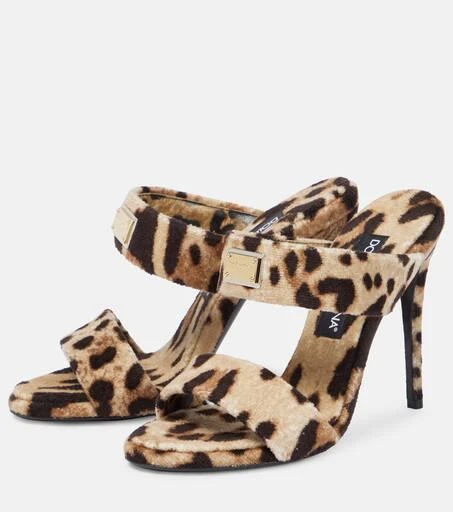 Dolce 
Gabbana x Kim printed terry mules 5