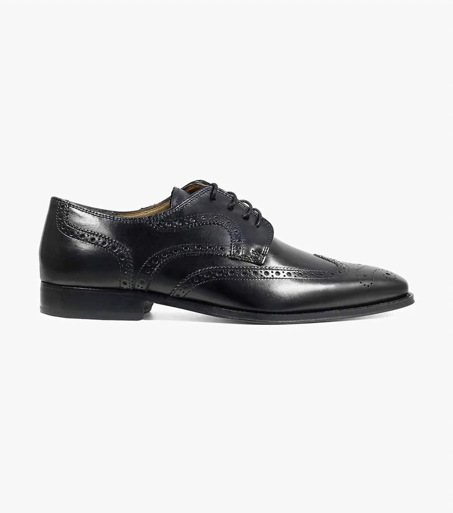 NEW FLORSHEIM men\'s classico oxford shoe in black Florsheim Mens Black Lace-up Oxford Leather Dress Shoes  main image 3