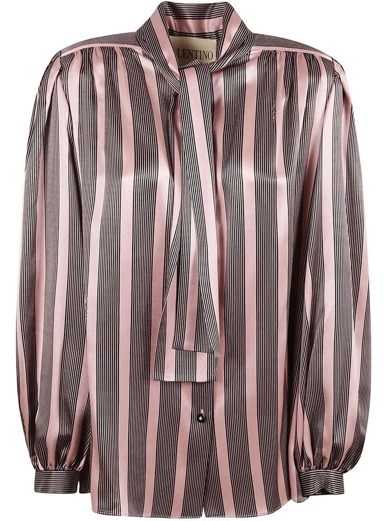 Valentino Valentino Striped Button-Up Top from Cettire