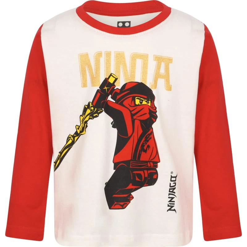 LEGO Wear Lego ninjago long sleeved t shirts set in navy white and red 2