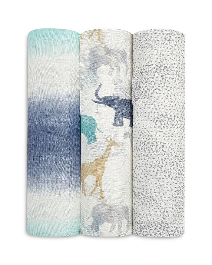 aden + anais 3 Pk. Silky Soft Printed Swaddles