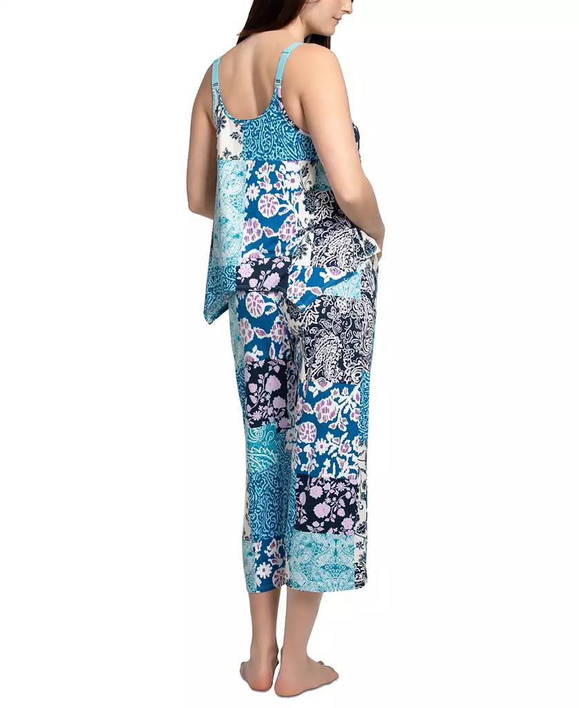 Linea Donatella Women's Maliah Knit Cropped Pants Pajama Set