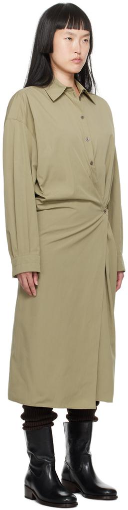 LEMAIRE Khaki Twisted Midi Dress