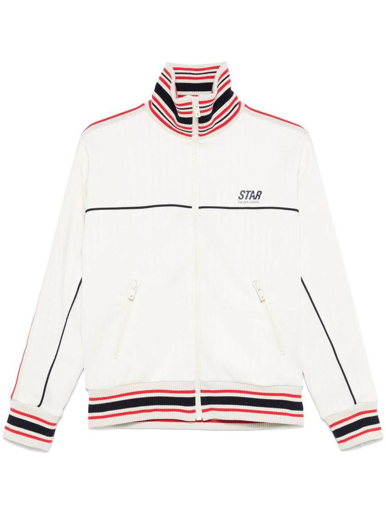 ジャケット GOLDEN GOOSE Woman Jacket White GWP01999P00161120103 Golden Goose Crystal Collar zip-up Jacket | White | FARFETCH
