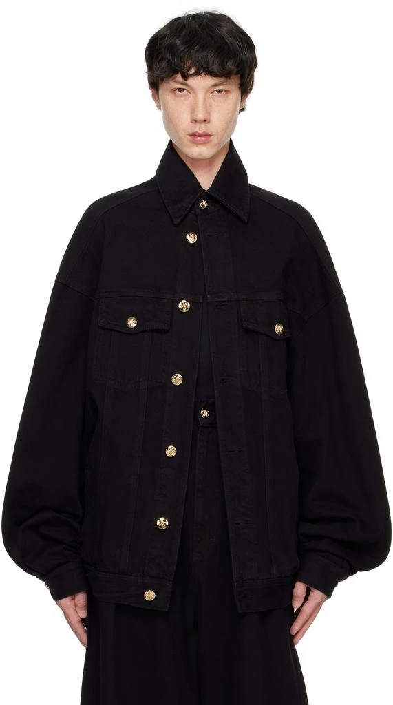 WILLY CHAVARRIA Black Chachi Trucker Denim Jacket 1