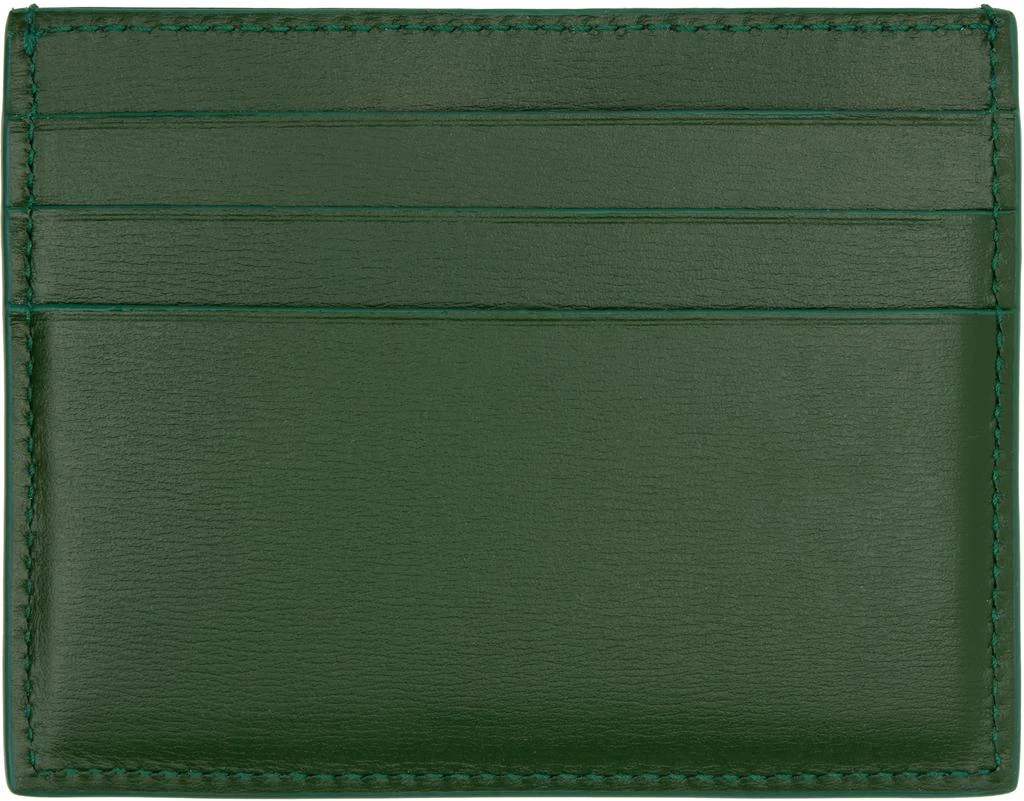 Salvatore Ferragamo Green Leather Card Holder 2