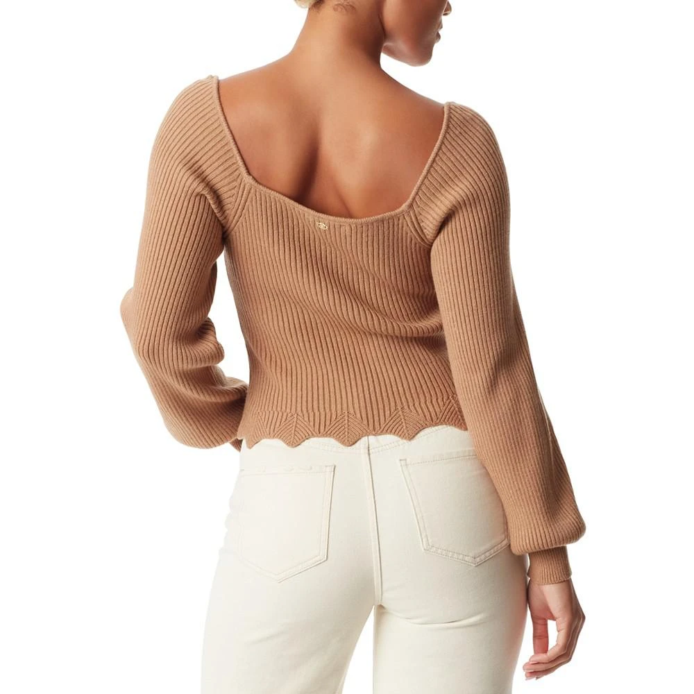 Sam Edelman Women's Alexi Ribbed Scalloped-Hem Sweater 2